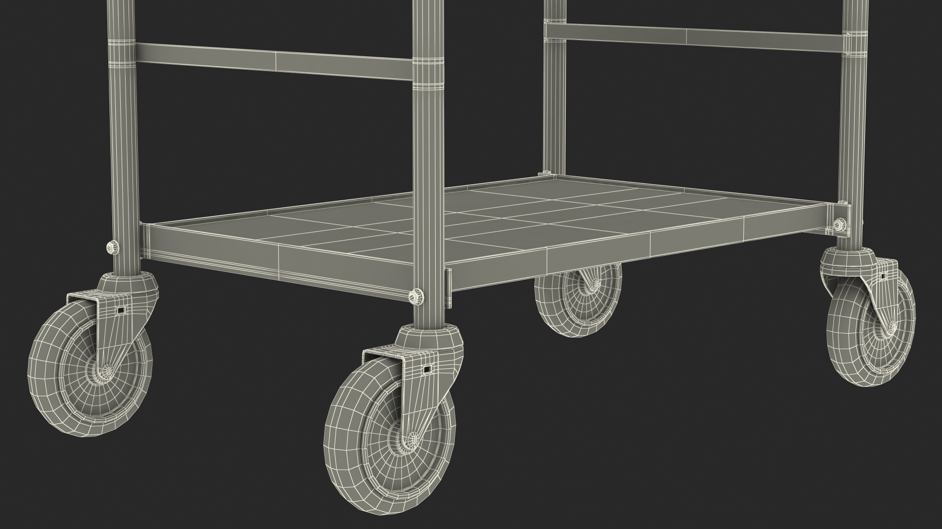 3D model Steel Wire Basket Trolley