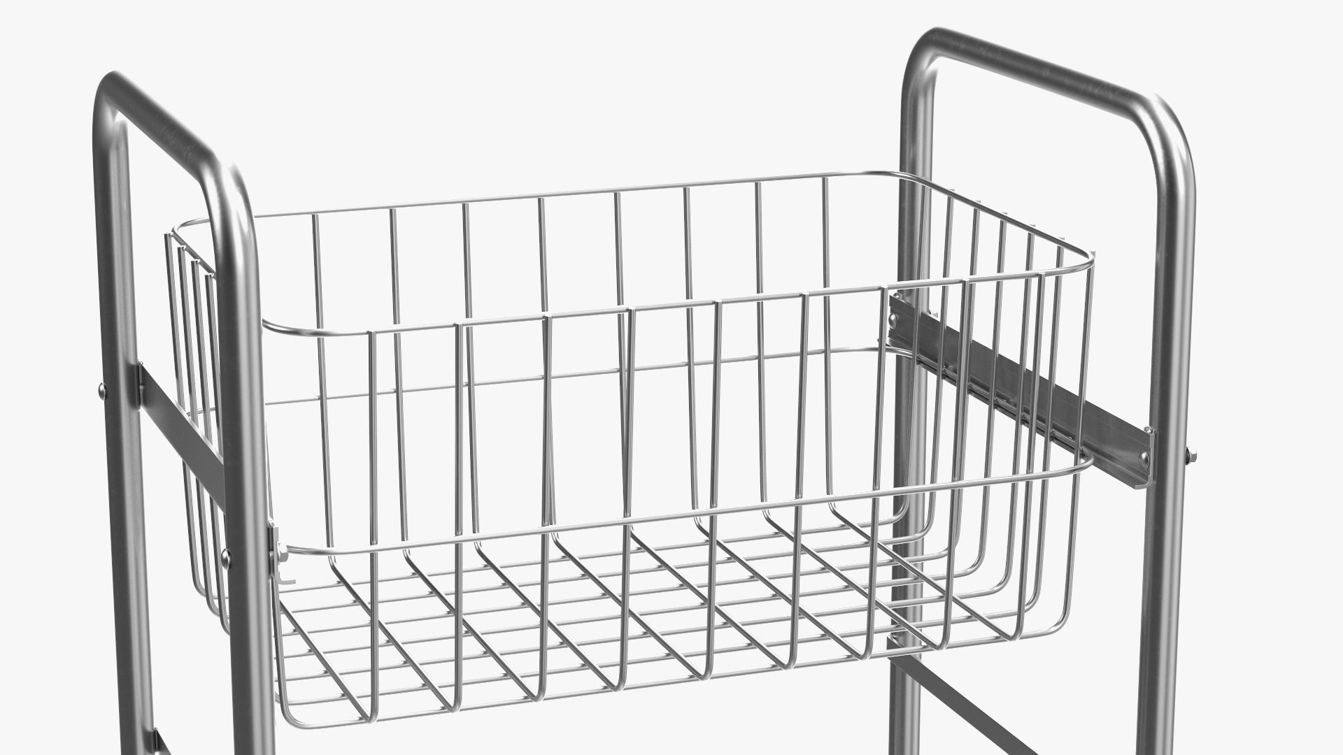 3D model Steel Wire Basket Trolley