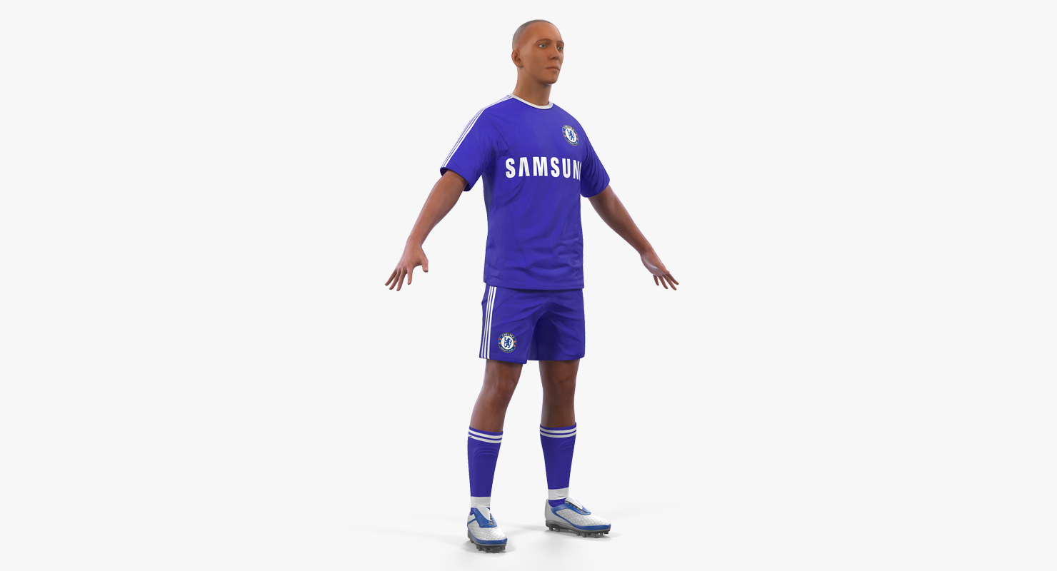 3D Soccer or Football Player Chelsea model