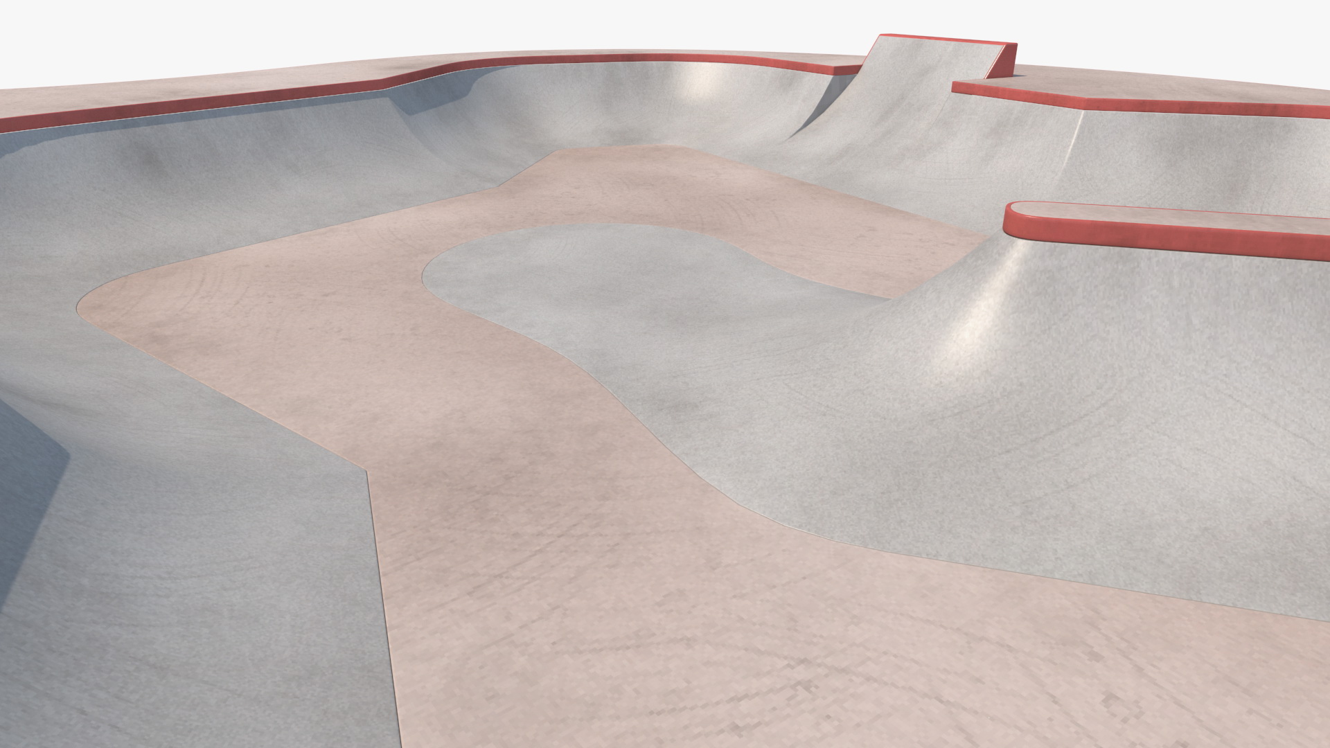 3D Skatepark Concrete Pool model