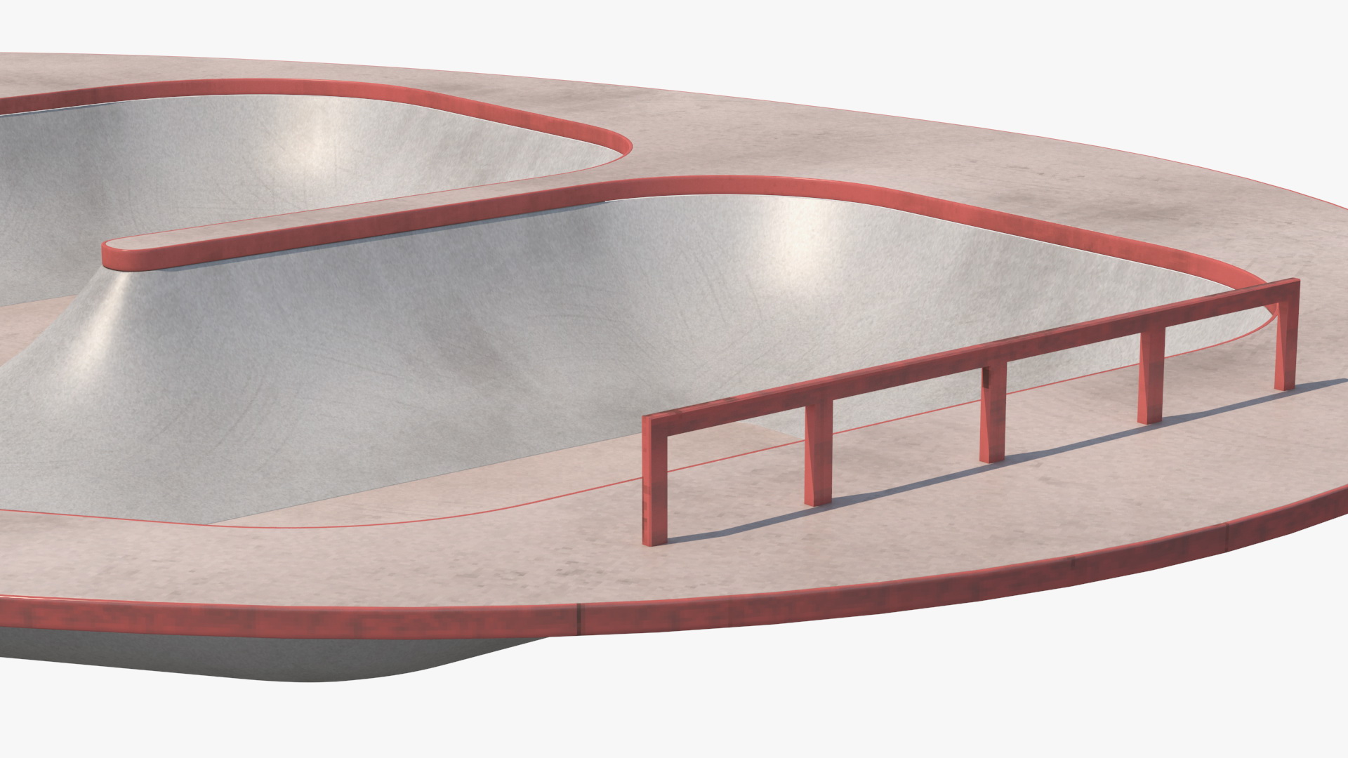 3D Skatepark Concrete Pool model