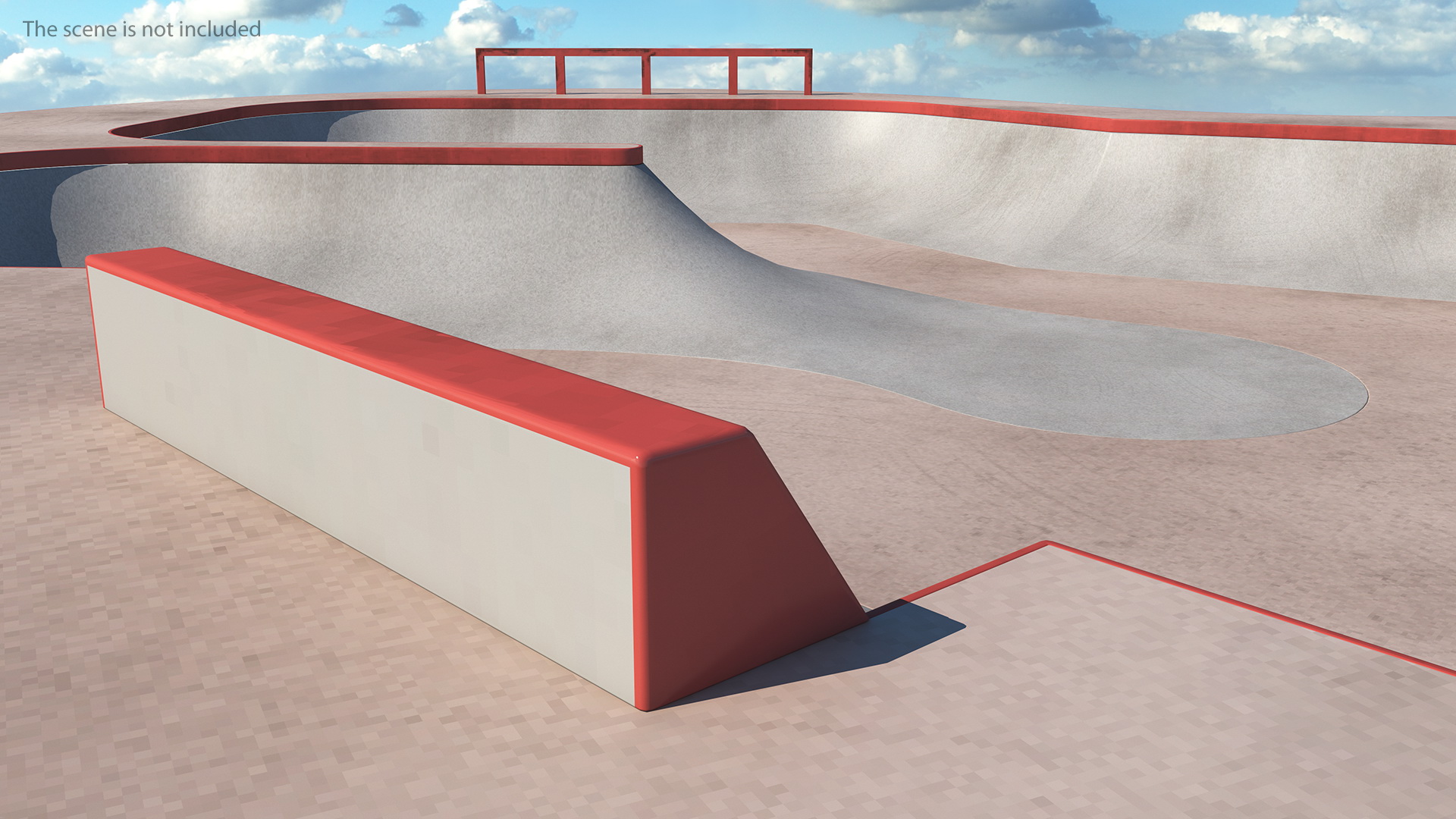 3D Skatepark Concrete Pool model