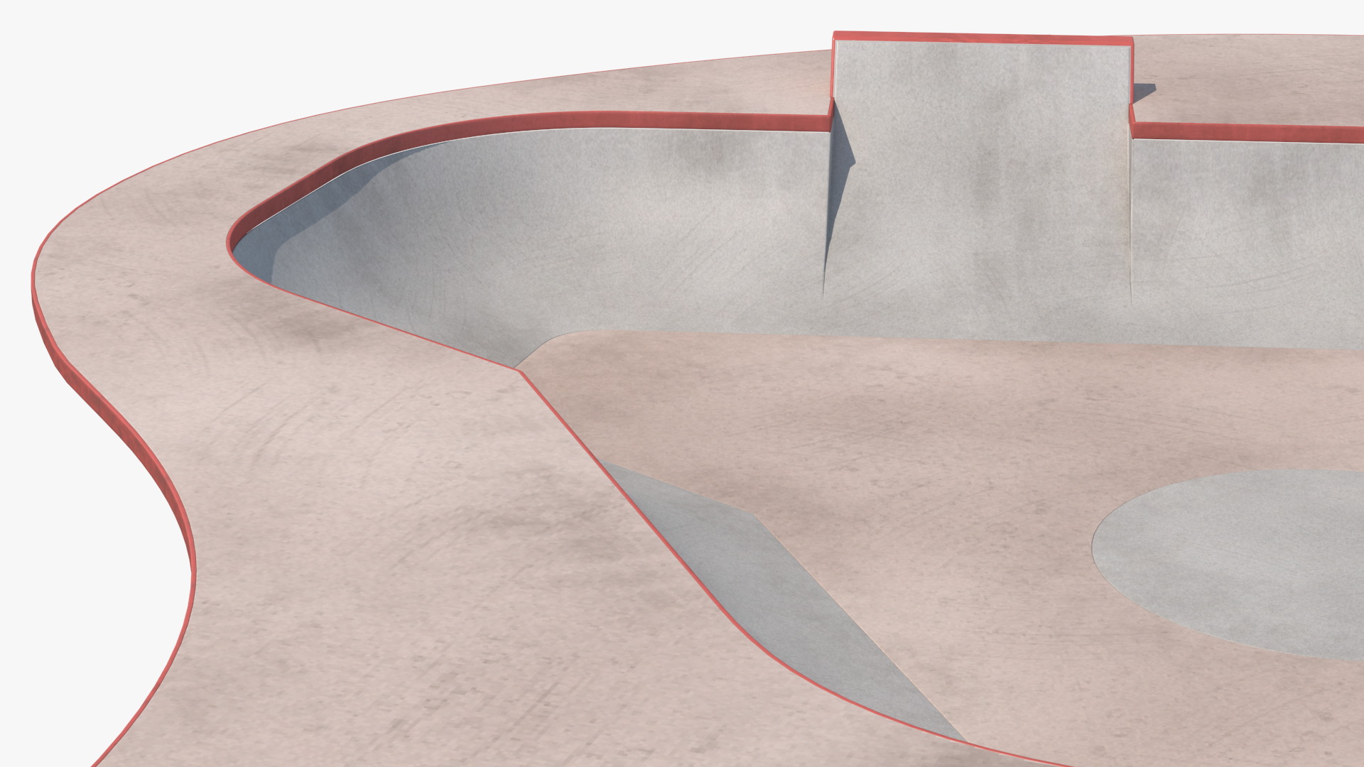 3D Skatepark Concrete Pool model