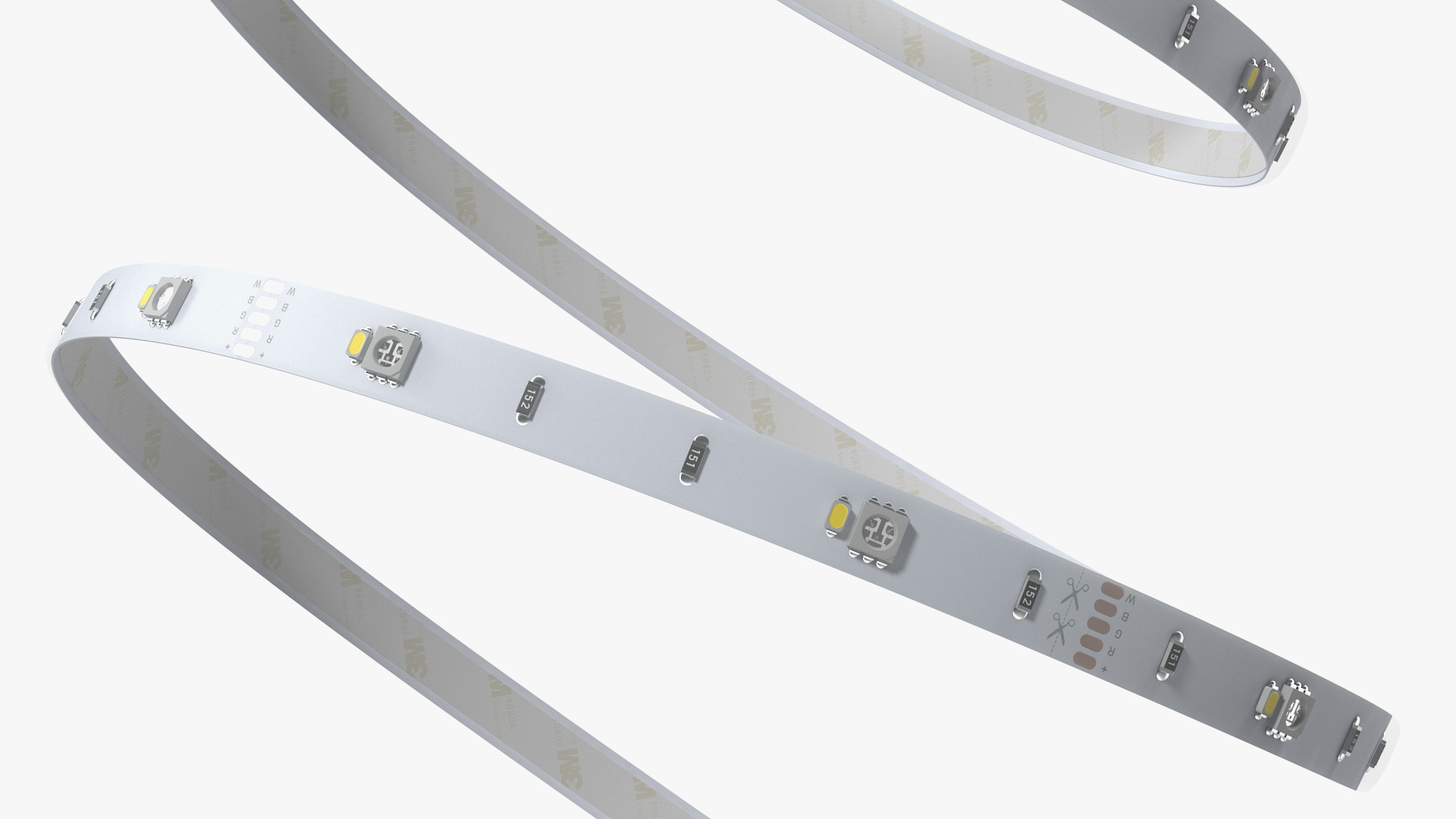 LED Strip Light Spiral Tape 3D