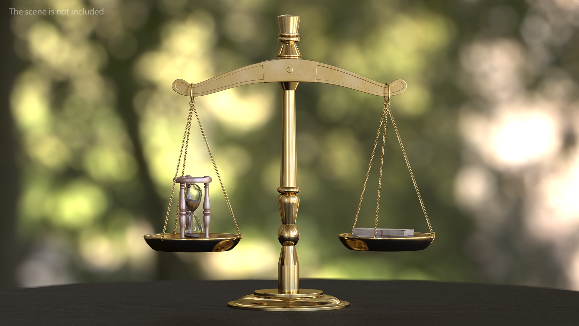 Time Or Money On The Scales 3D