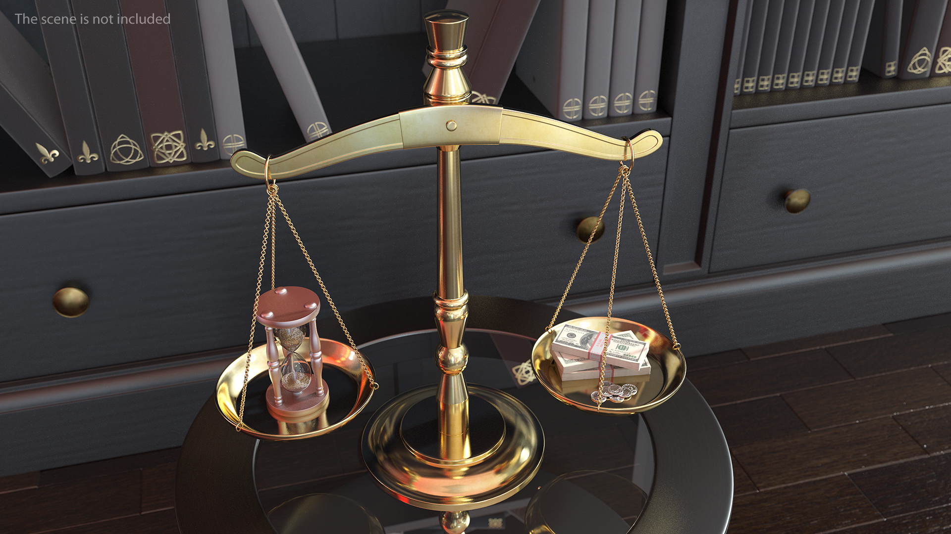 Time Or Money On The Scales 3D