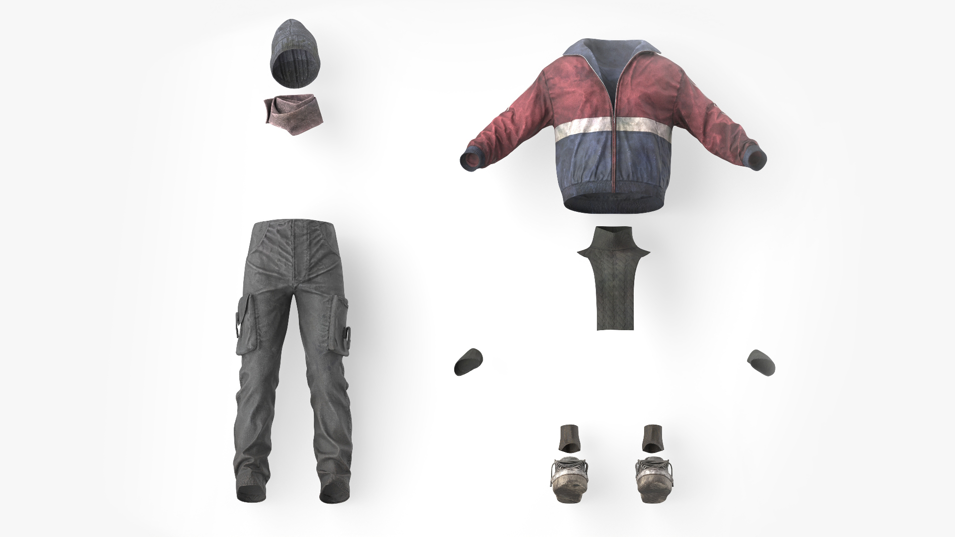 Homeless Man Rigged 3D model