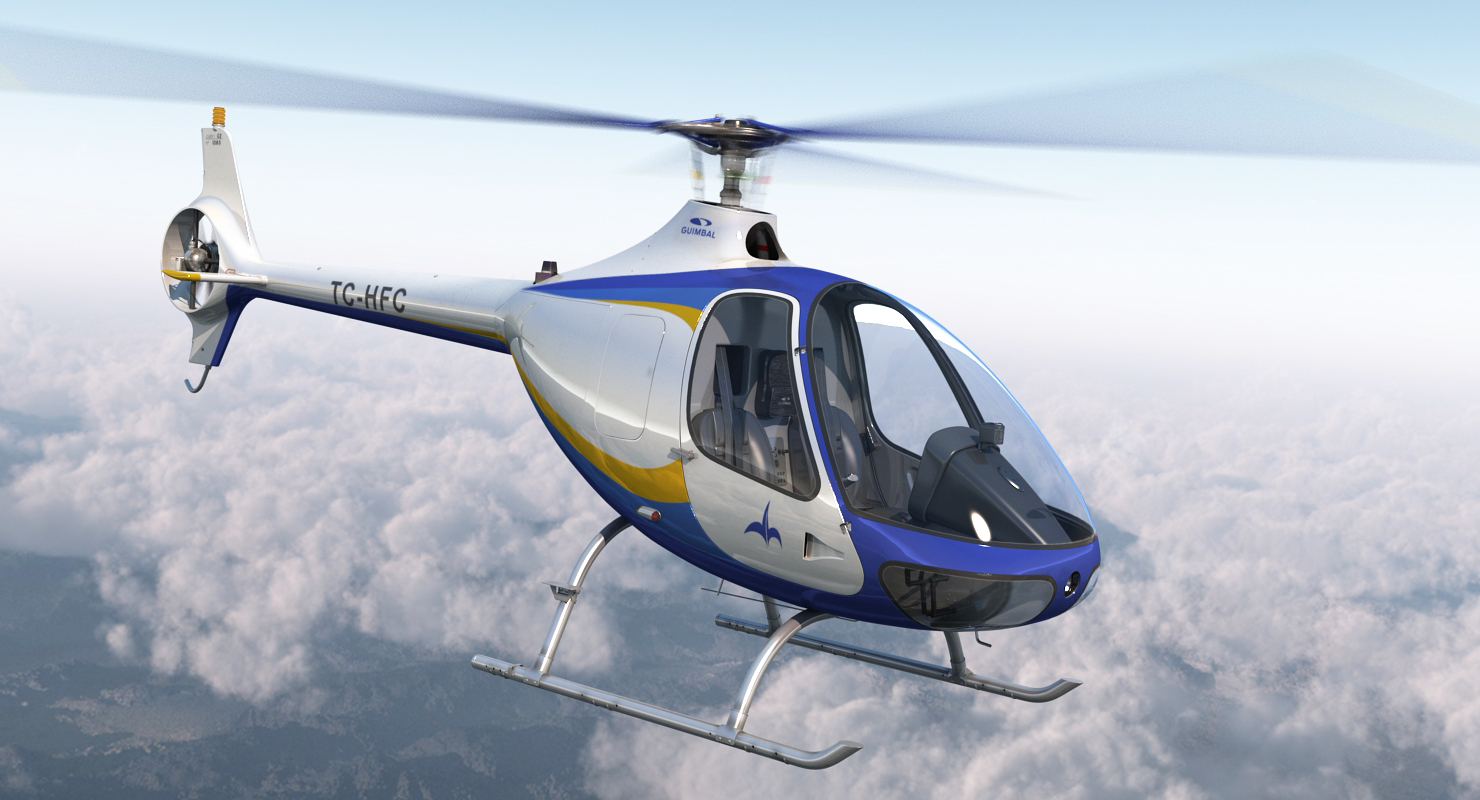 3D Training Helicopter Guimbal Cabri G2