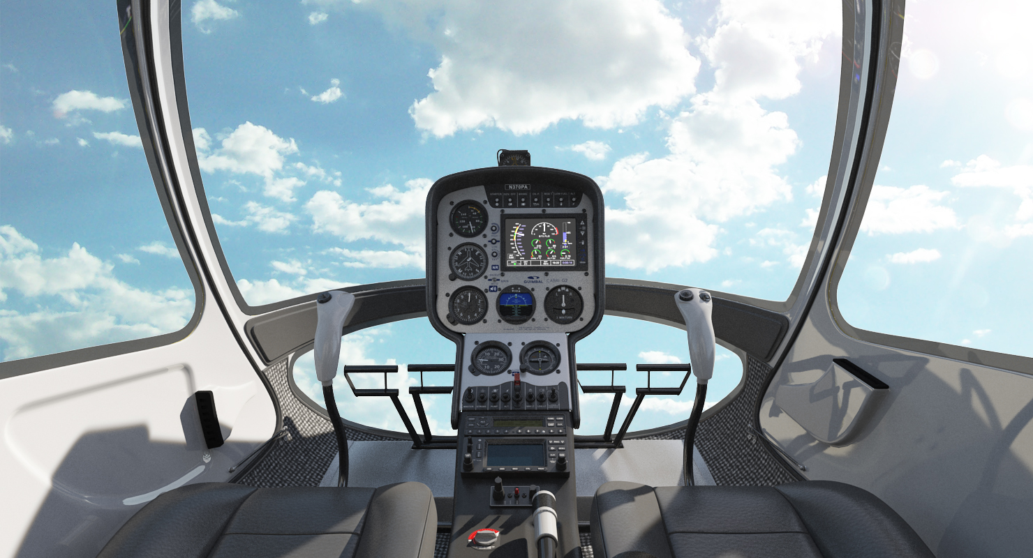 3D Training Helicopter Guimbal Cabri G2