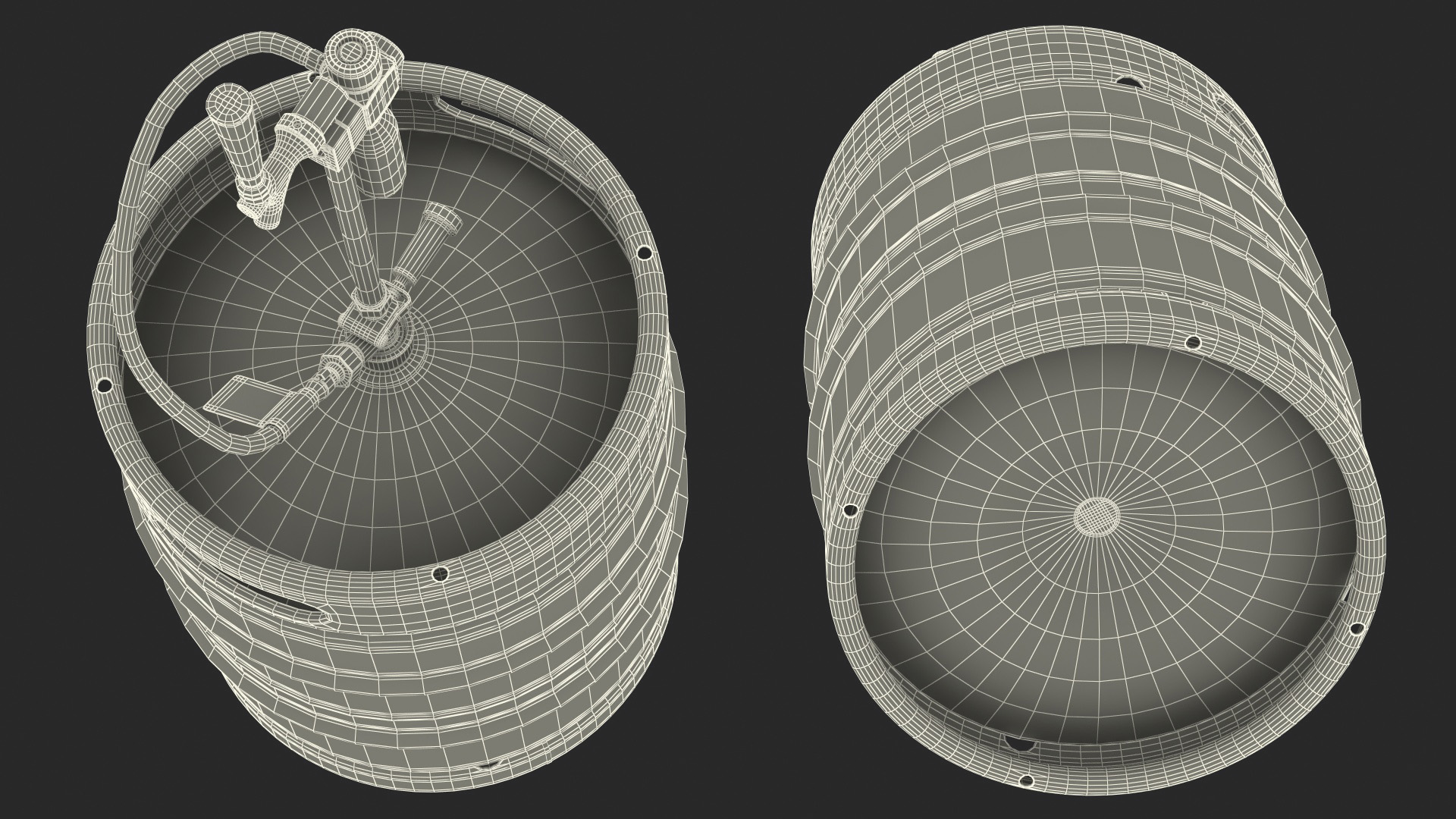 Beer Keg 50L with Leland CO2 Picnic Tap 3D model