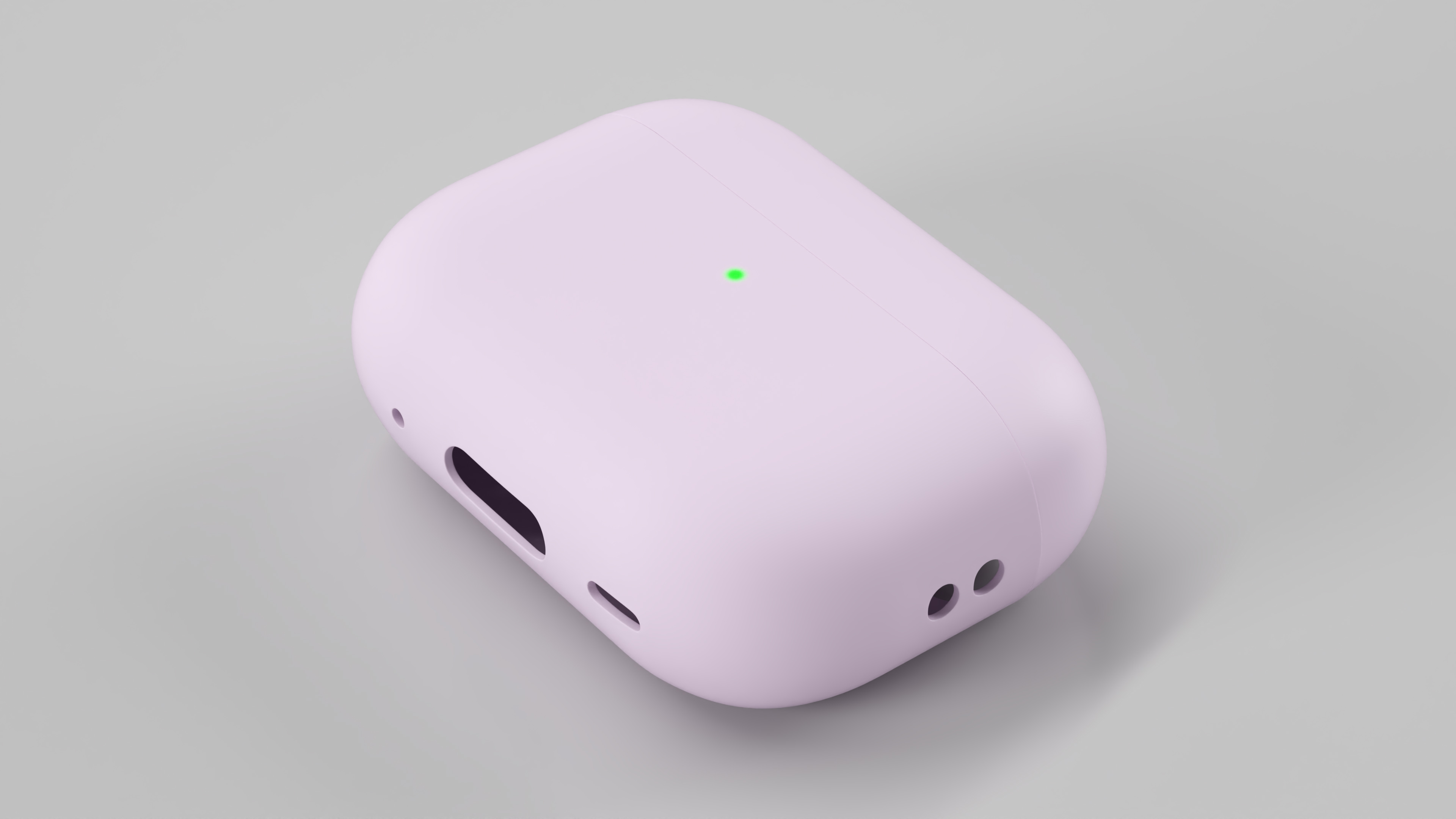 Silicone Case Apple AirPods Pro 2 USB-C Pink 3D model