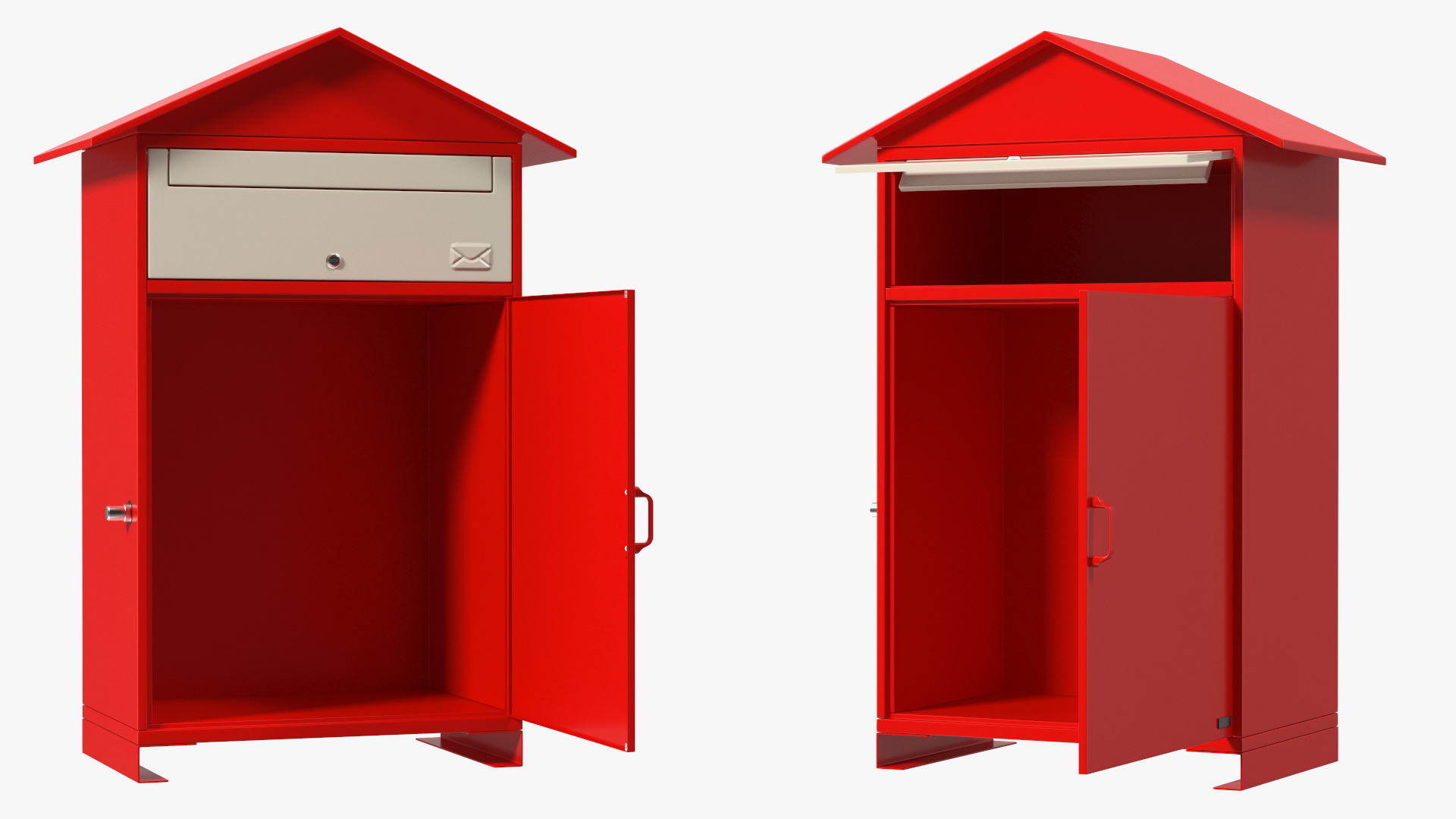 Drop Box for Parcels Red 3D model