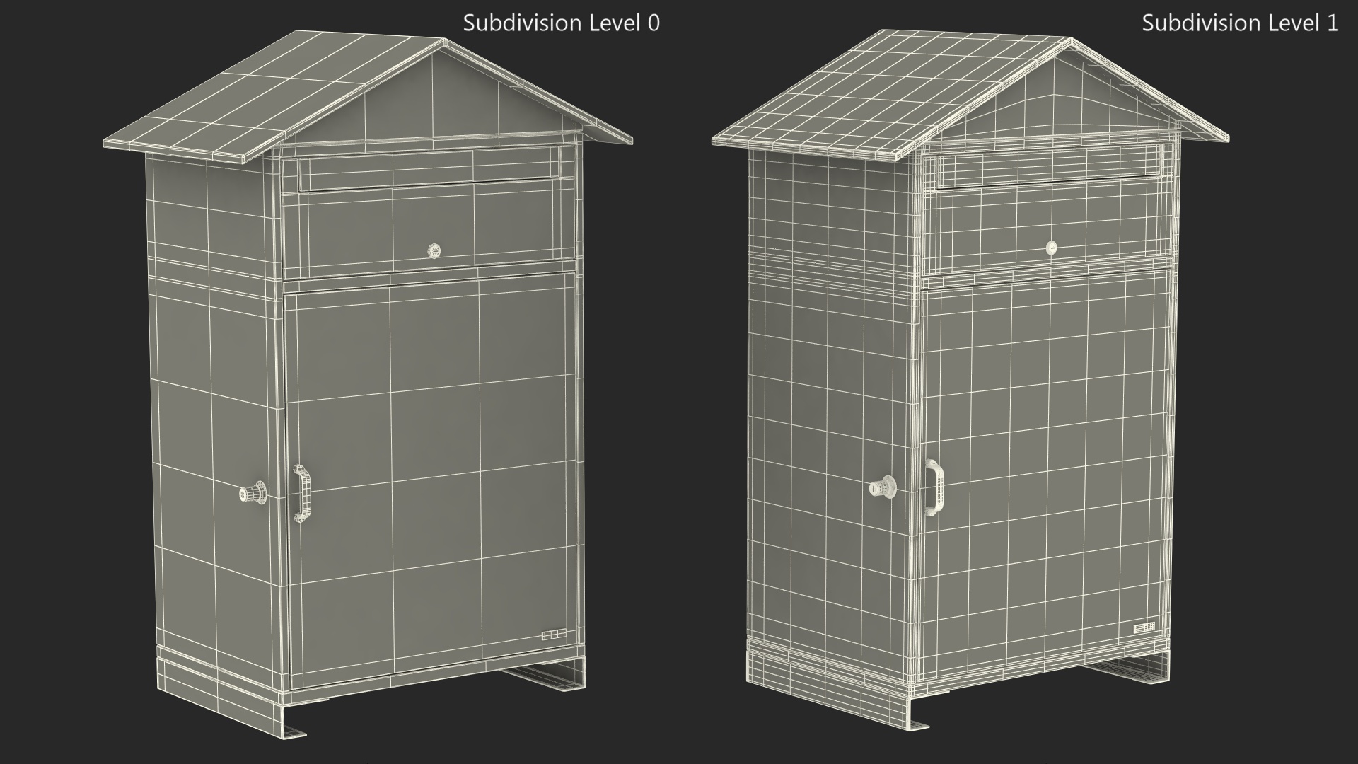 Drop Box for Parcels Red 3D model