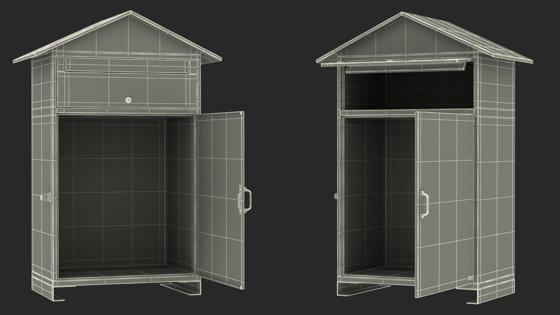 Drop Box for Parcels Red 3D model