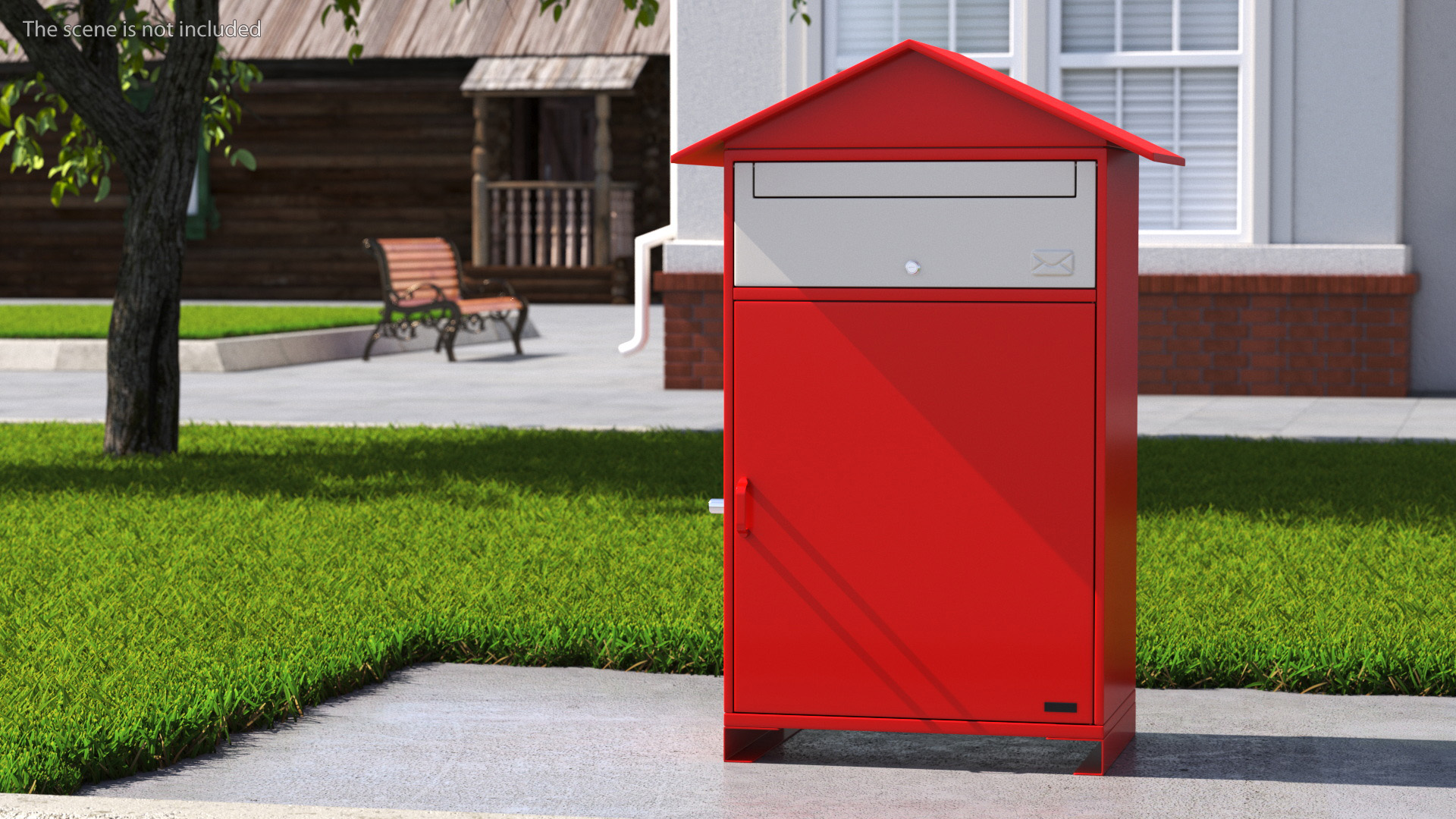 Drop Box for Parcels Red 3D model