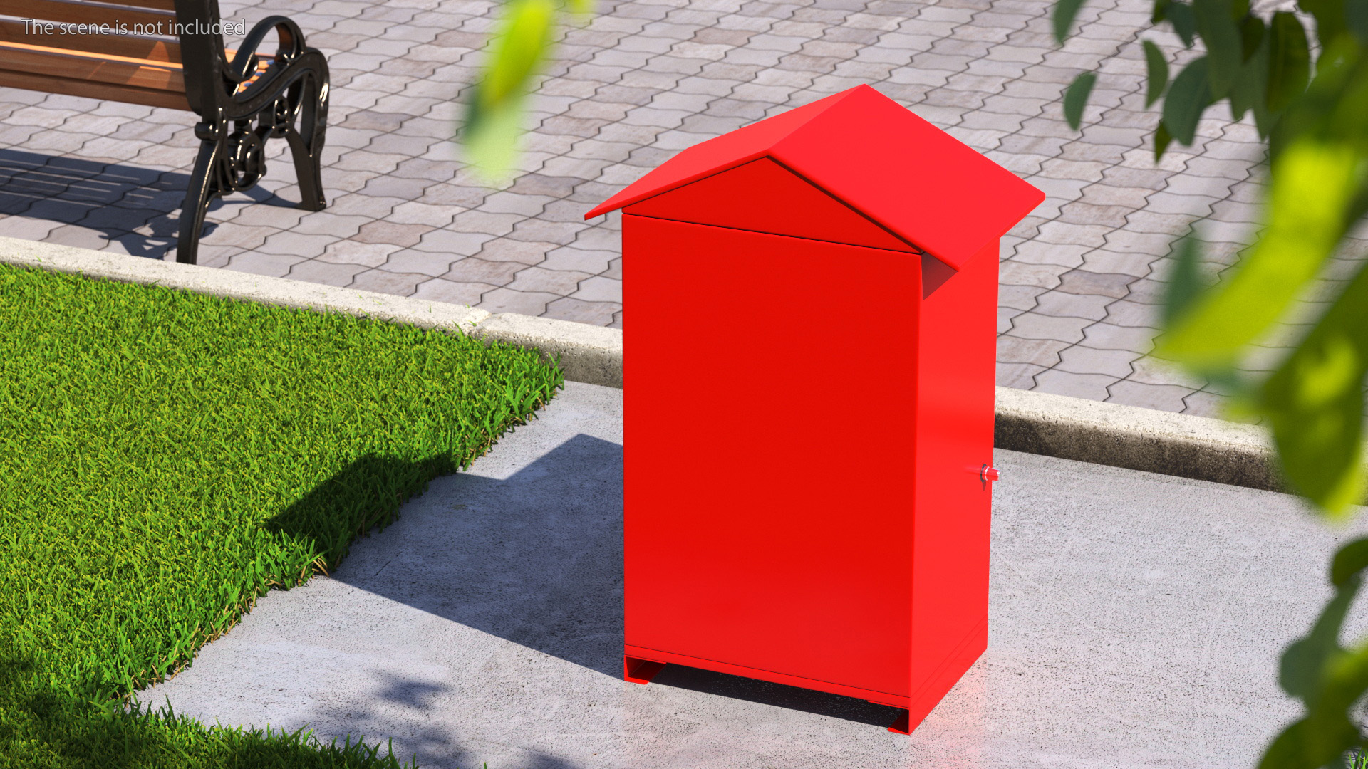 Drop Box for Parcels Red 3D model