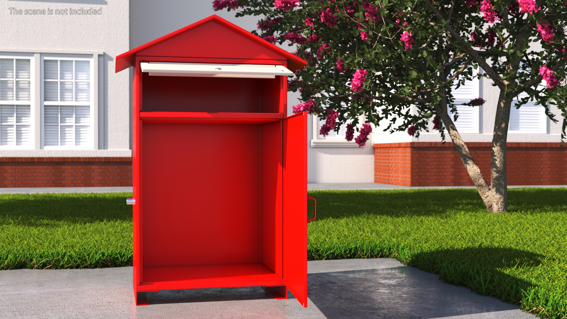 Drop Box for Parcels Red 3D model