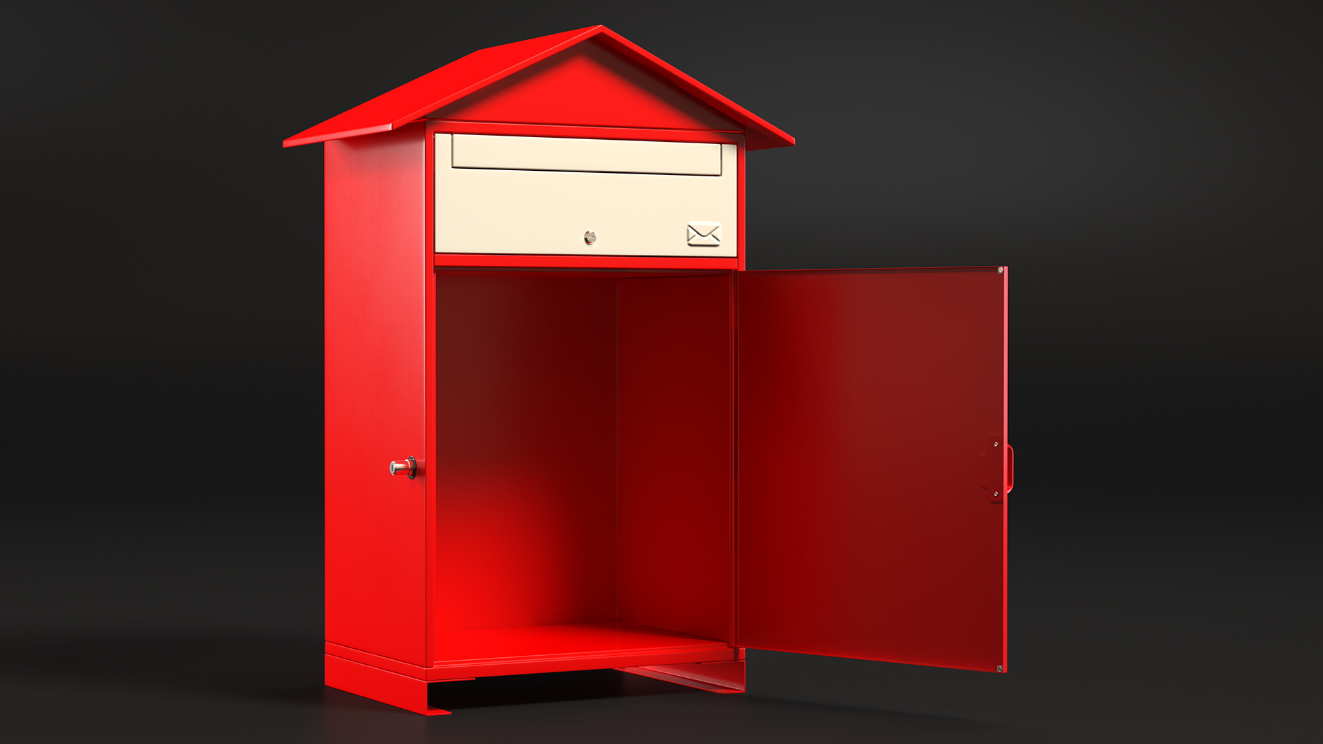 Drop Box for Parcels Red 3D model