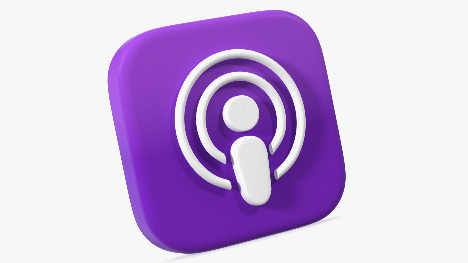 iPhone iOS Podcasts Icon 3D model