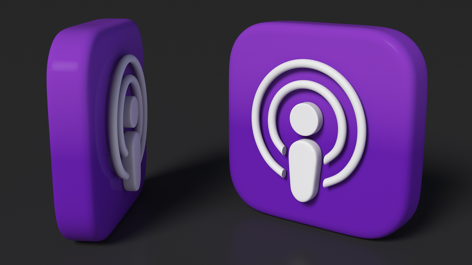 iPhone iOS Podcasts Icon 3D model