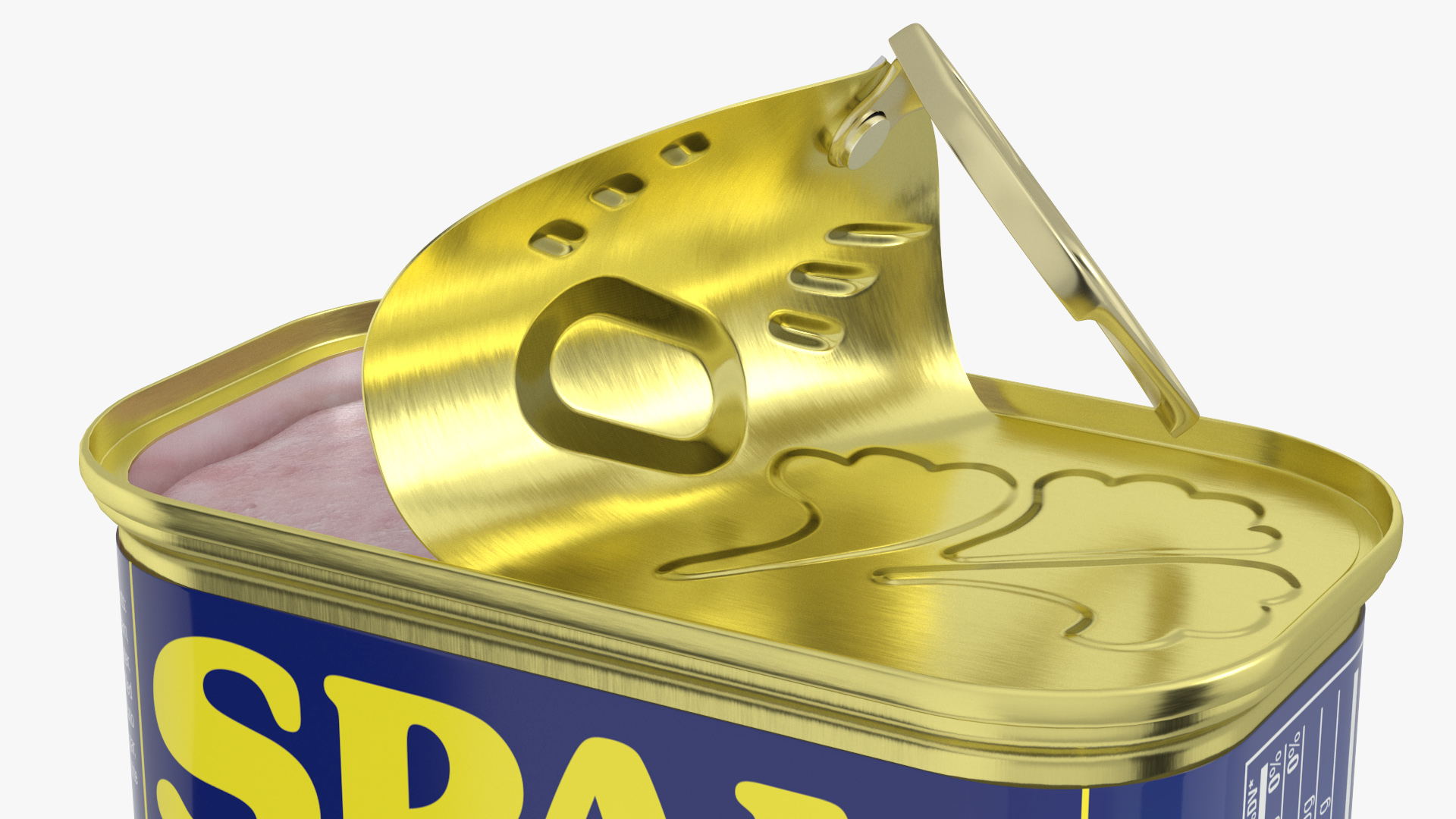 3D Spam Canned Food Opened model