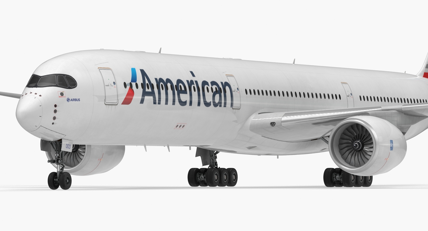 Airbus A350 1000 American Airlines 3D model