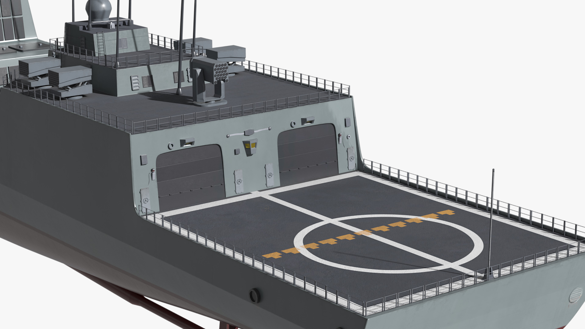 Modern Naval Destroyer Ship 3D