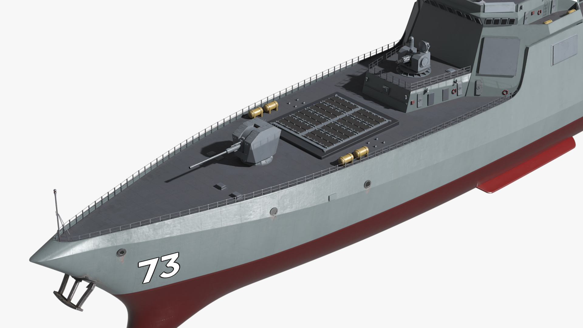 Modern Naval Destroyer Ship 3D