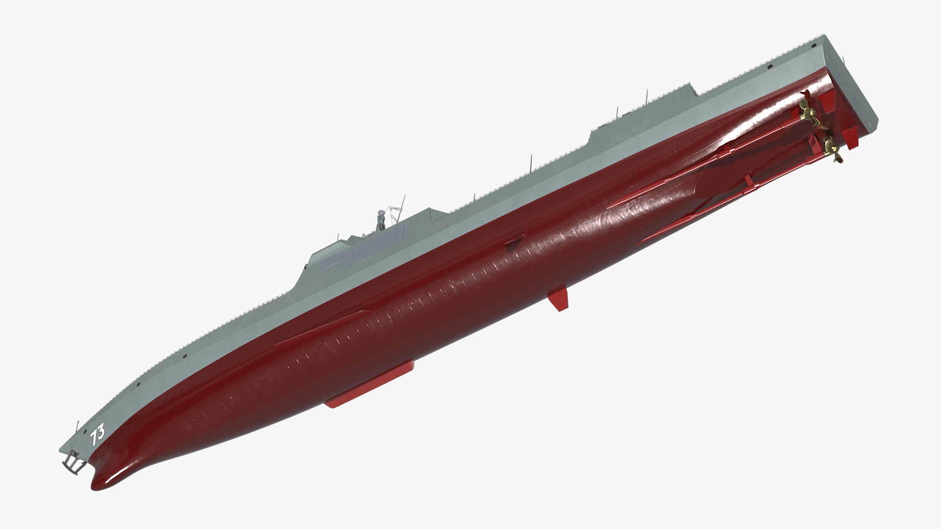 Modern Naval Destroyer Ship 3D