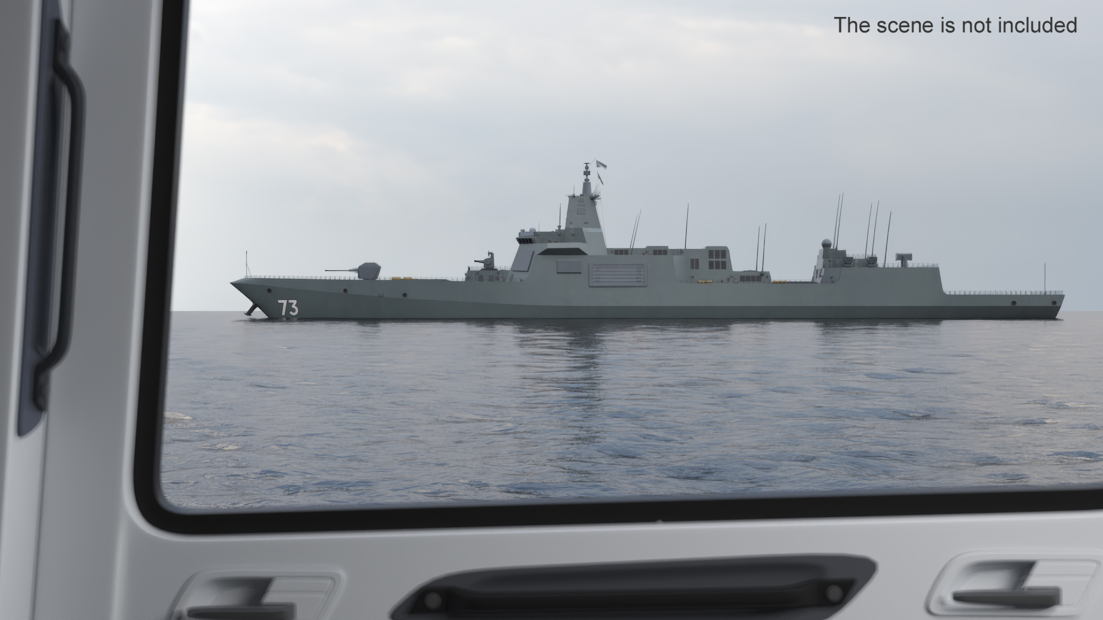 Modern Naval Destroyer Ship 3D