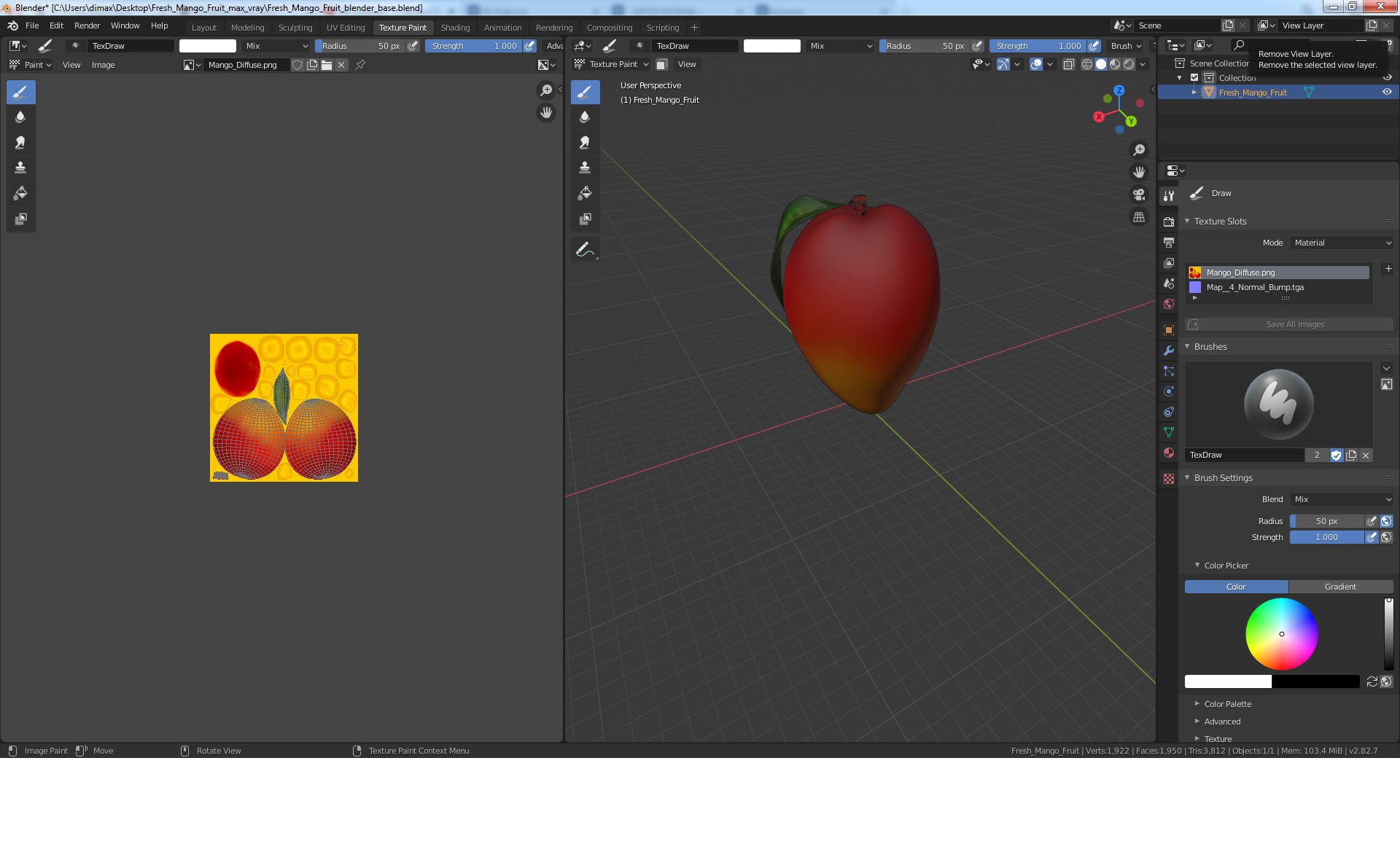 Fresh Mango Fruit 3D