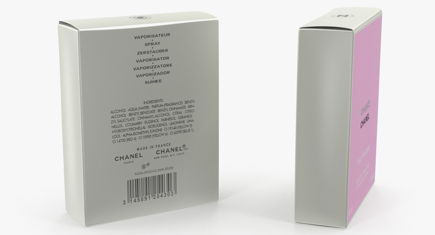 3D Parfum Box Chanel Chance Eau Fraiche