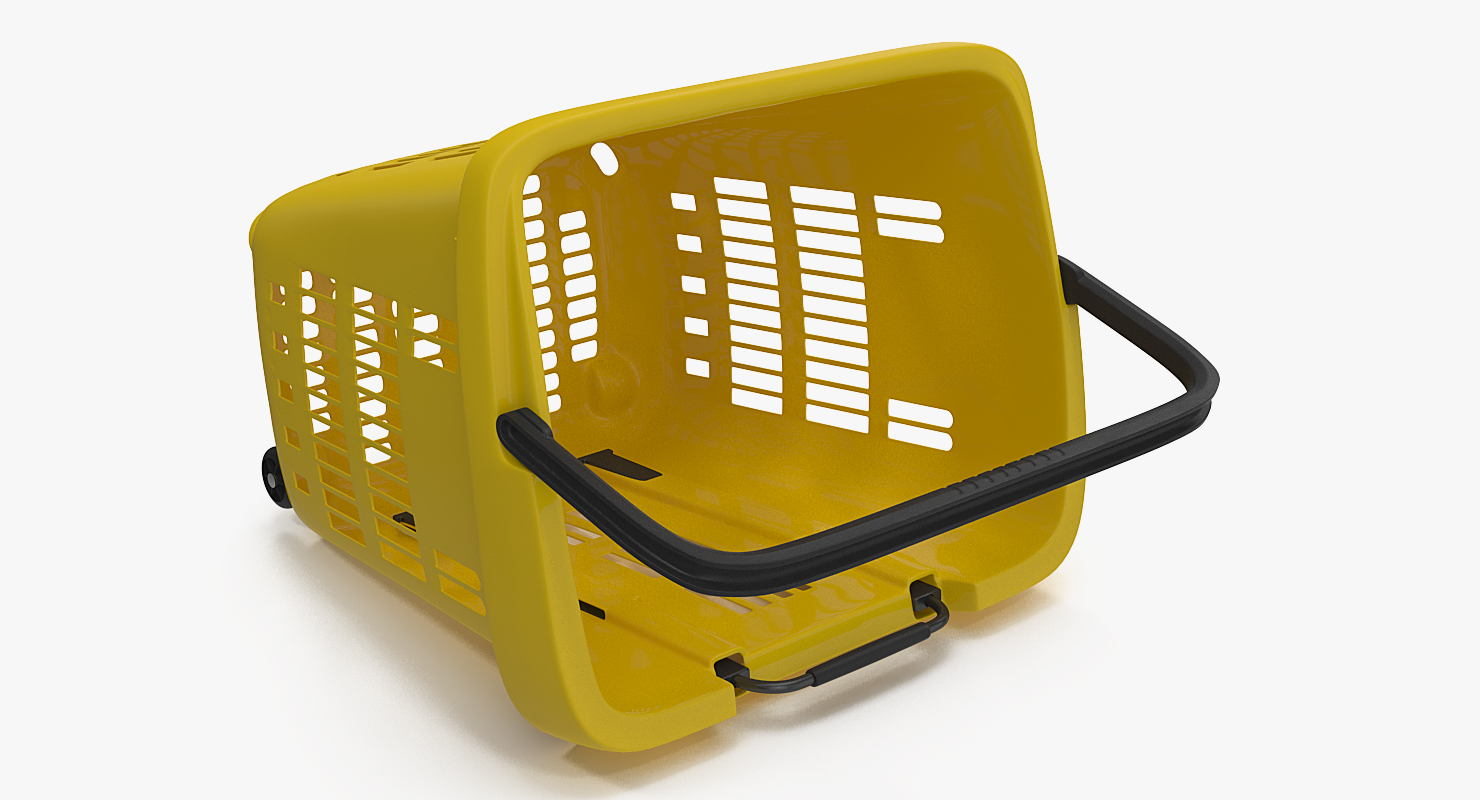 Roll Shopping Basket Folded Handle 3D model