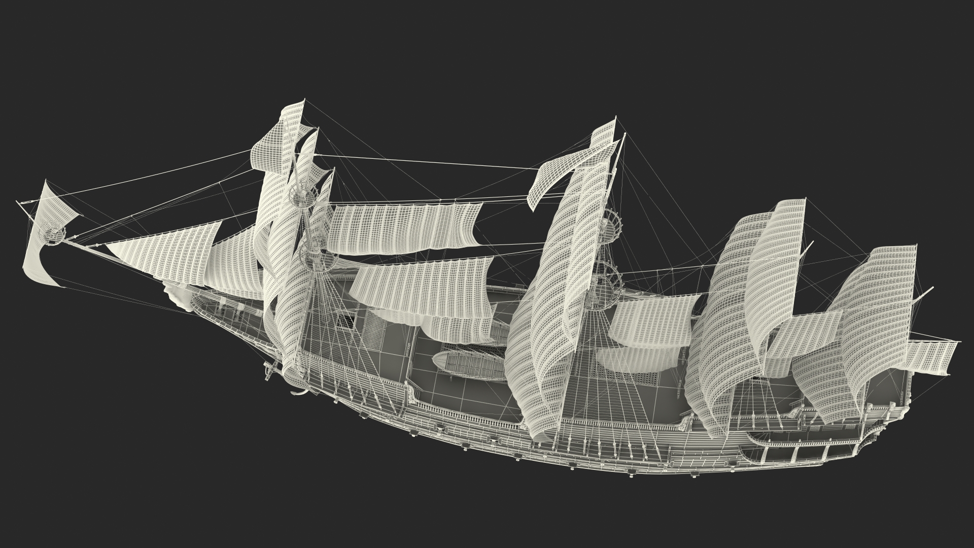 Galleon Sail Ship 3D