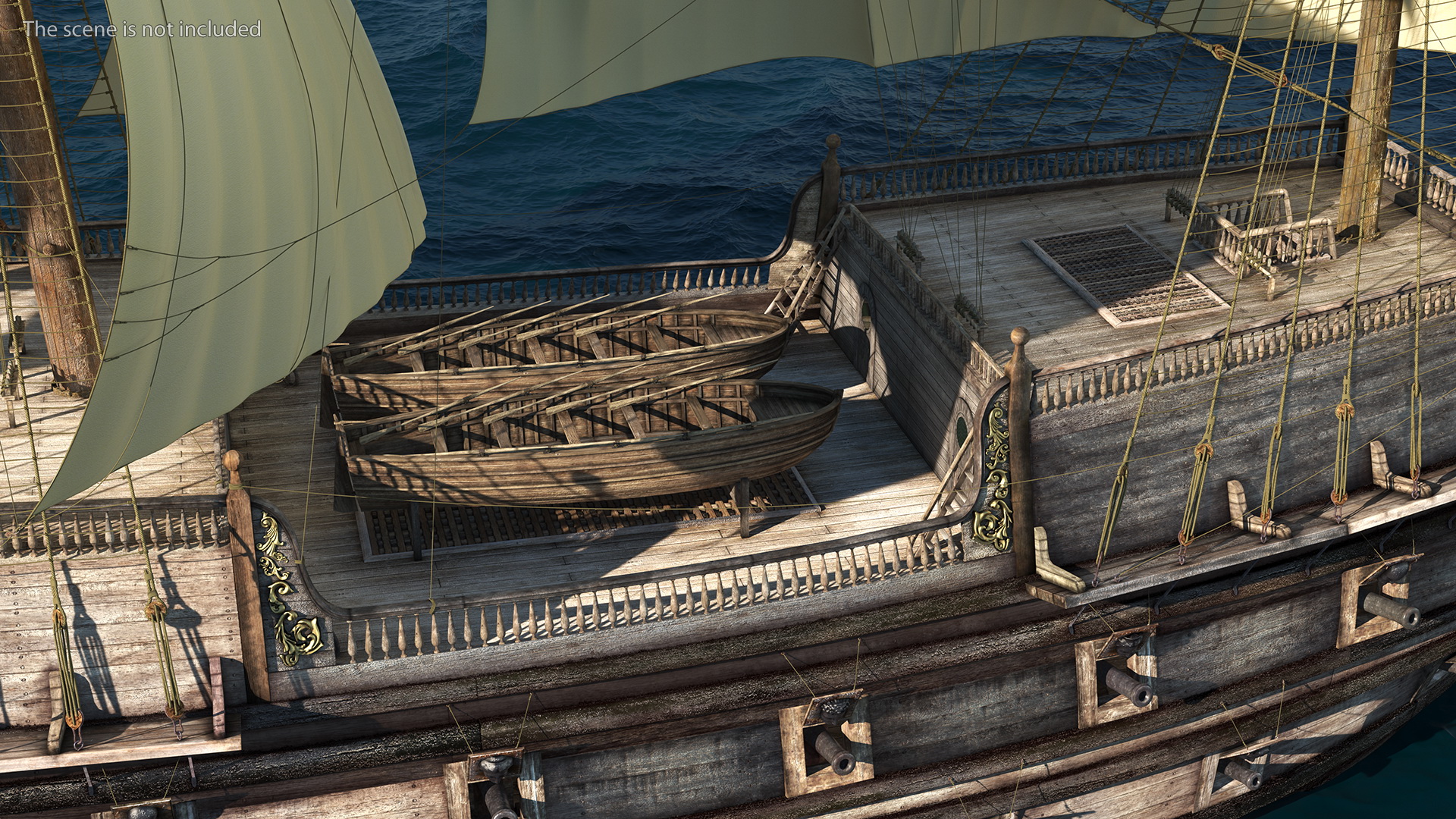 Galleon Sail Ship 3D