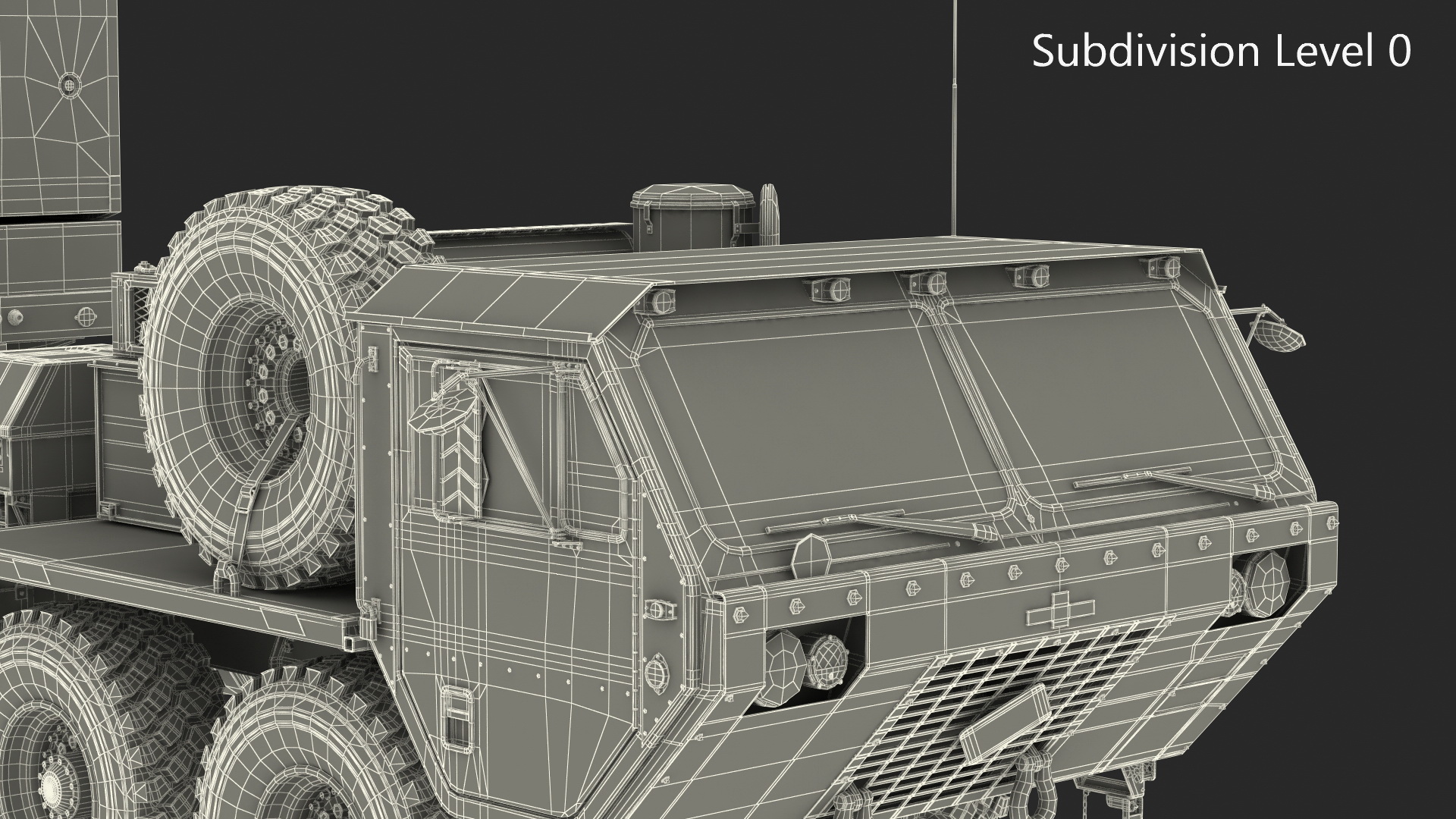 Missile Launcher Sand Camo with Truck 3D