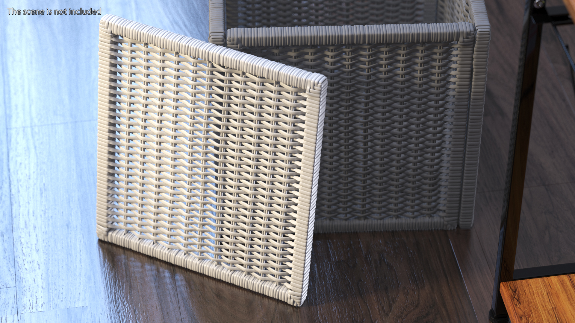 3D Rattan Panel White model