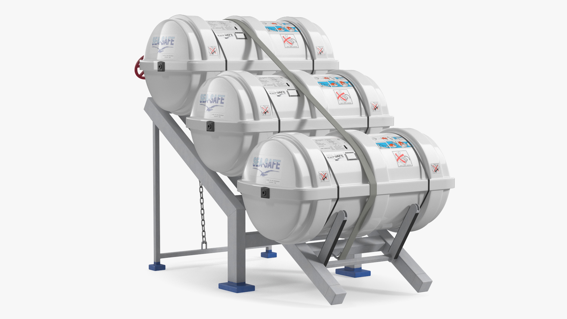 Life Raft Storage Rack 3D