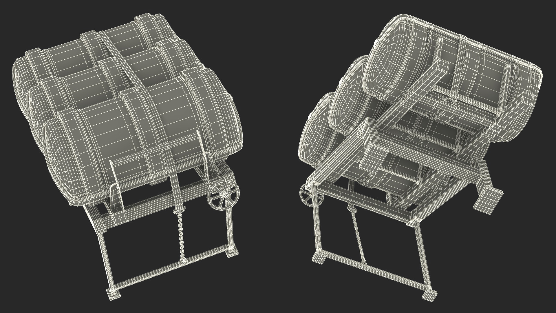 Life Raft Storage Rack 3D