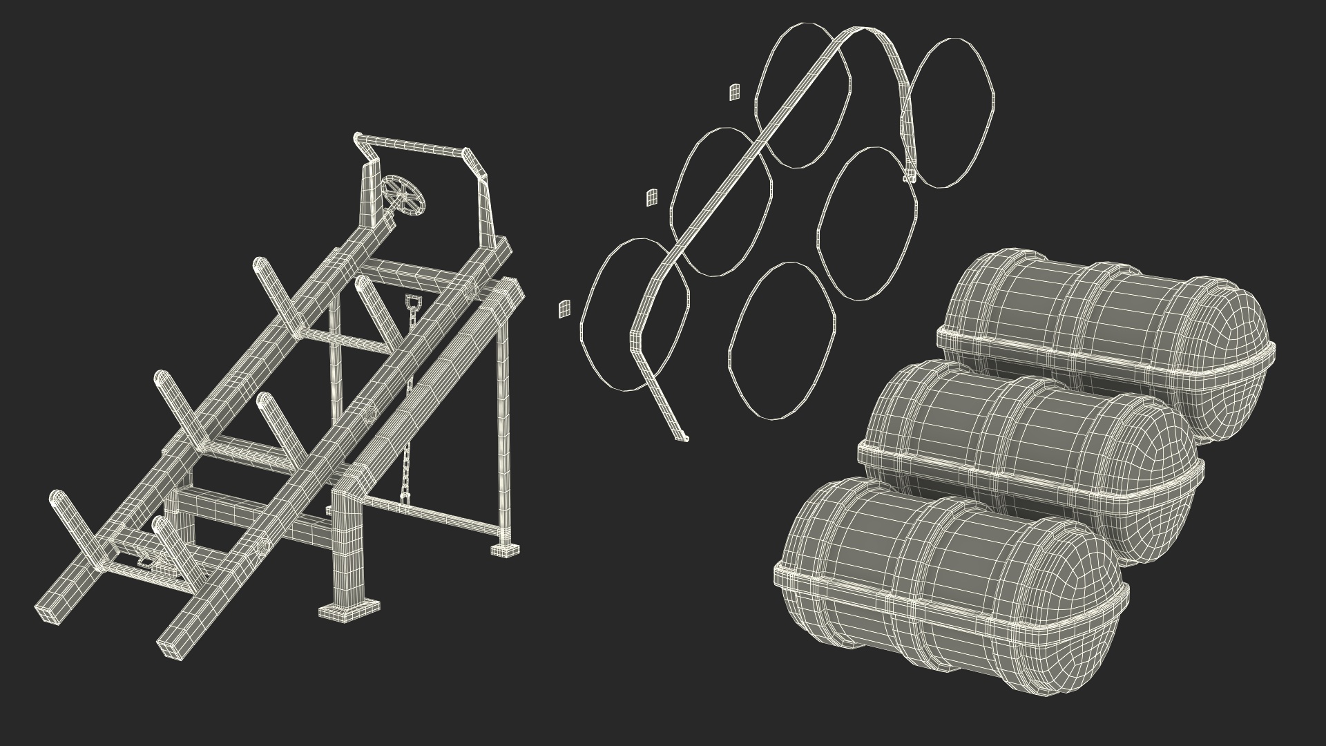 Life Raft Storage Rack 3D