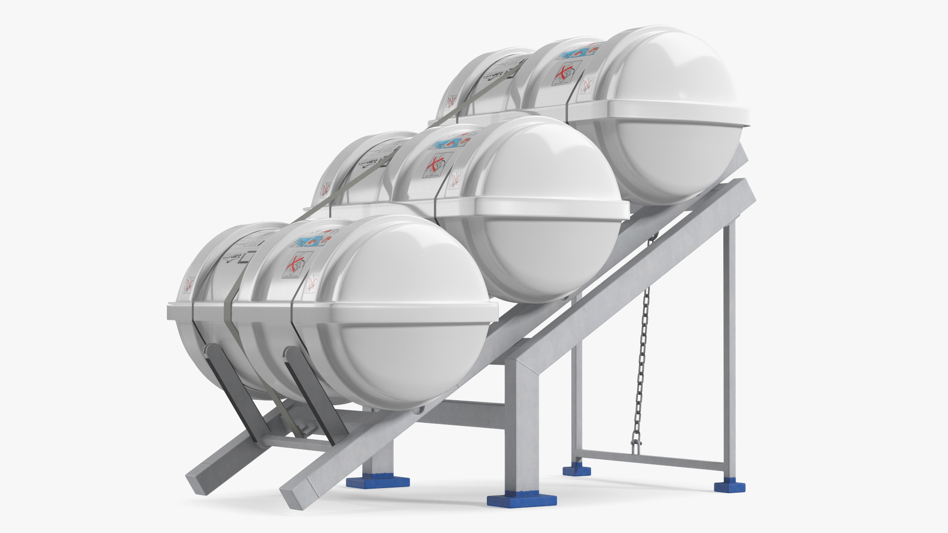 Life Raft Storage Rack 3D