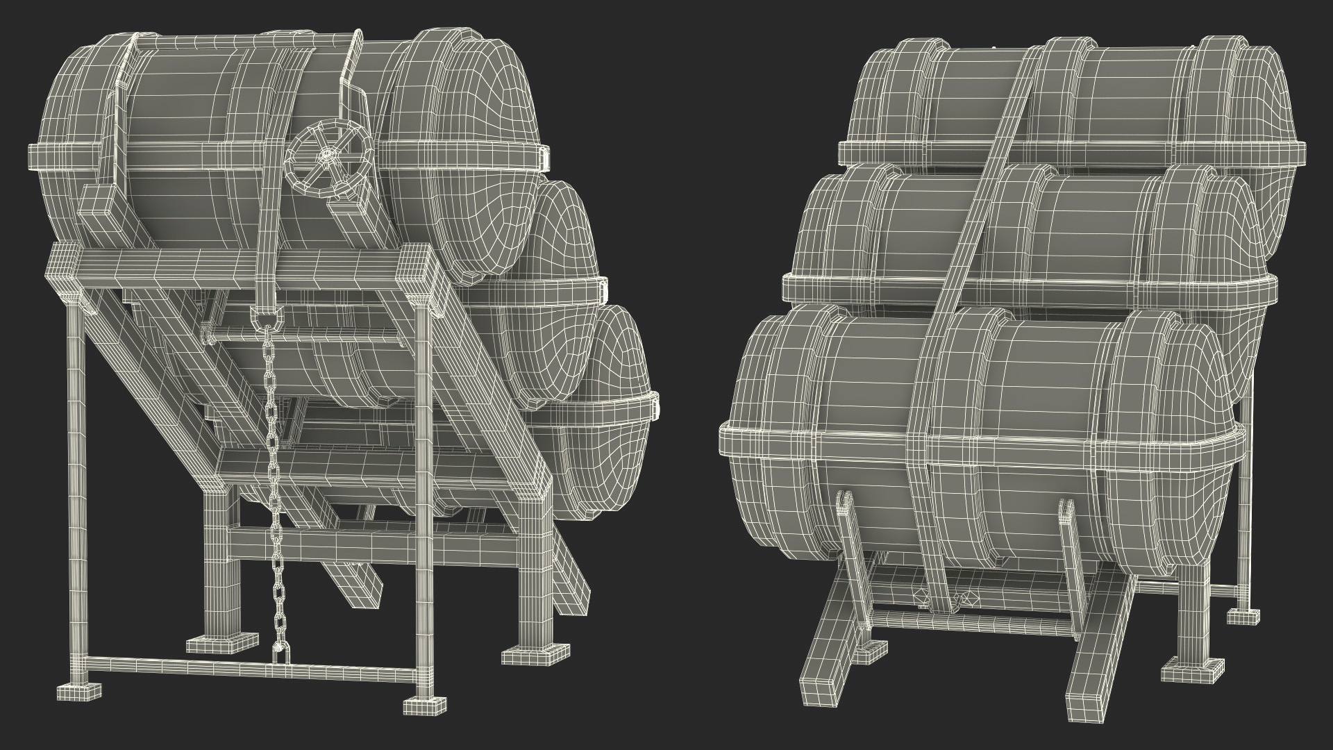 Life Raft Storage Rack 3D