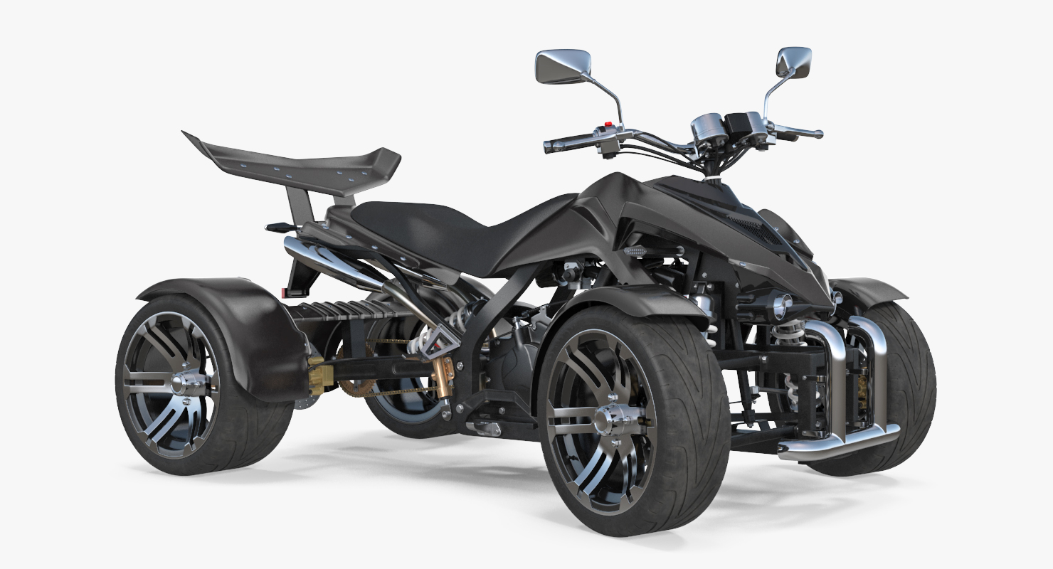 3D Racing Quad Bike Generic Rigged