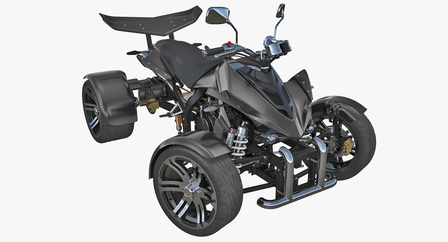 3D Racing Quad Bike Generic Rigged