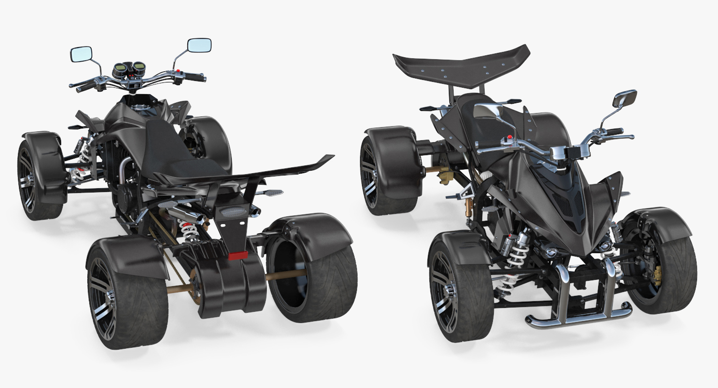 3D Racing Quad Bike Generic Rigged