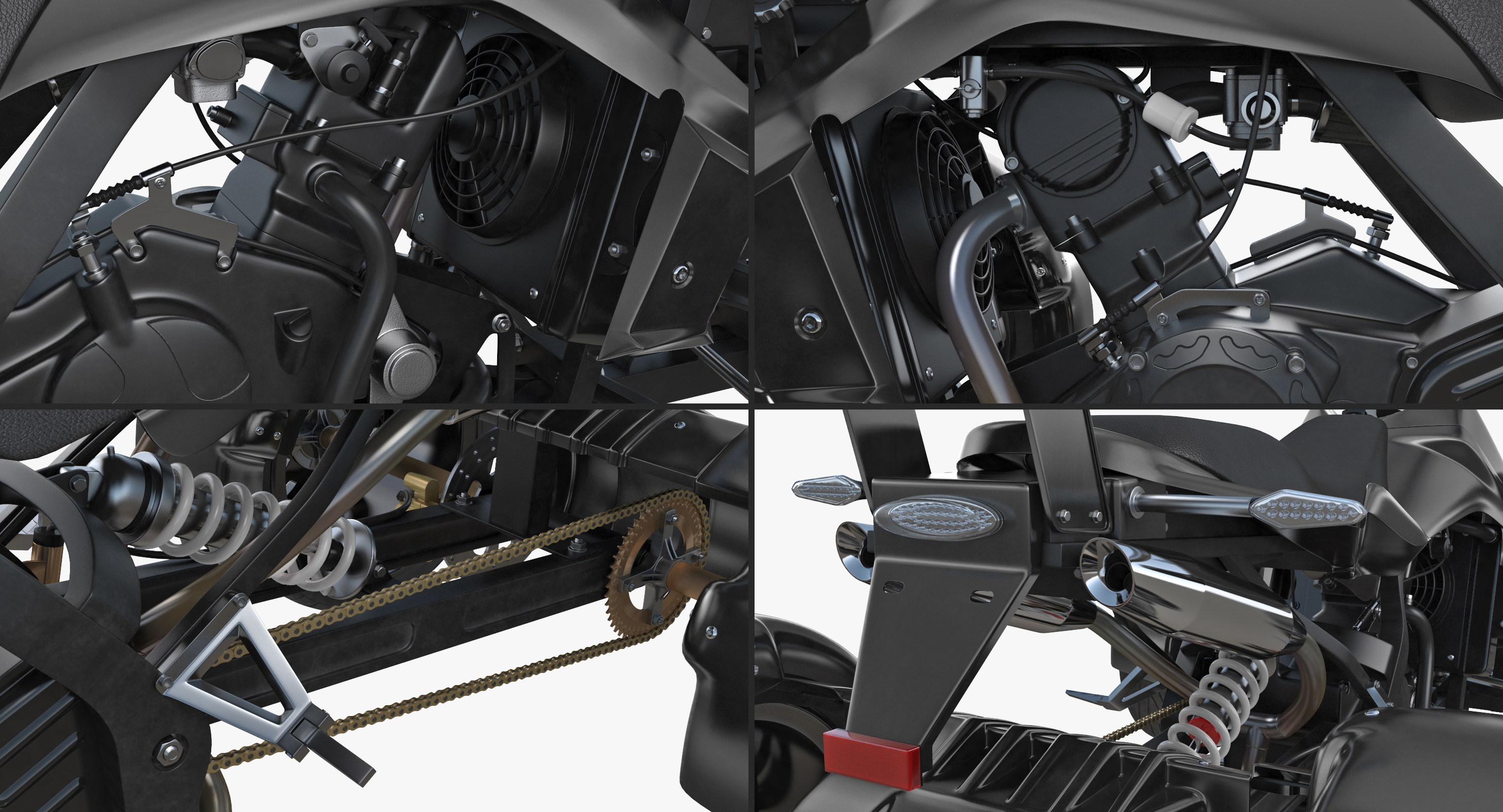 3D Racing Quad Bike Generic Rigged