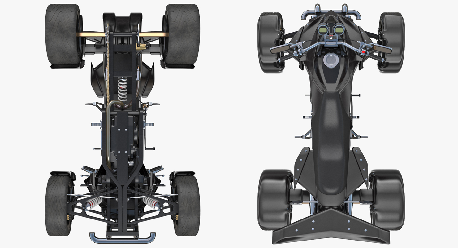 3D Racing Quad Bike Generic Rigged