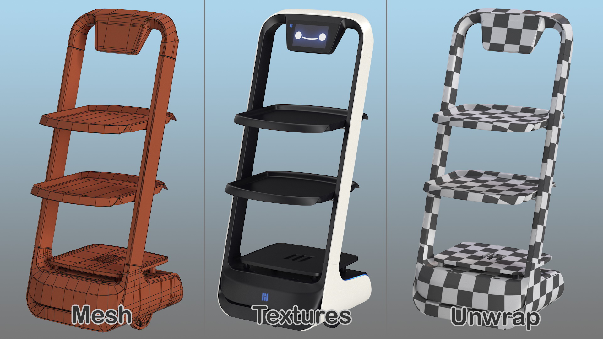 Restaurant Delivery Robot Waiter 3D