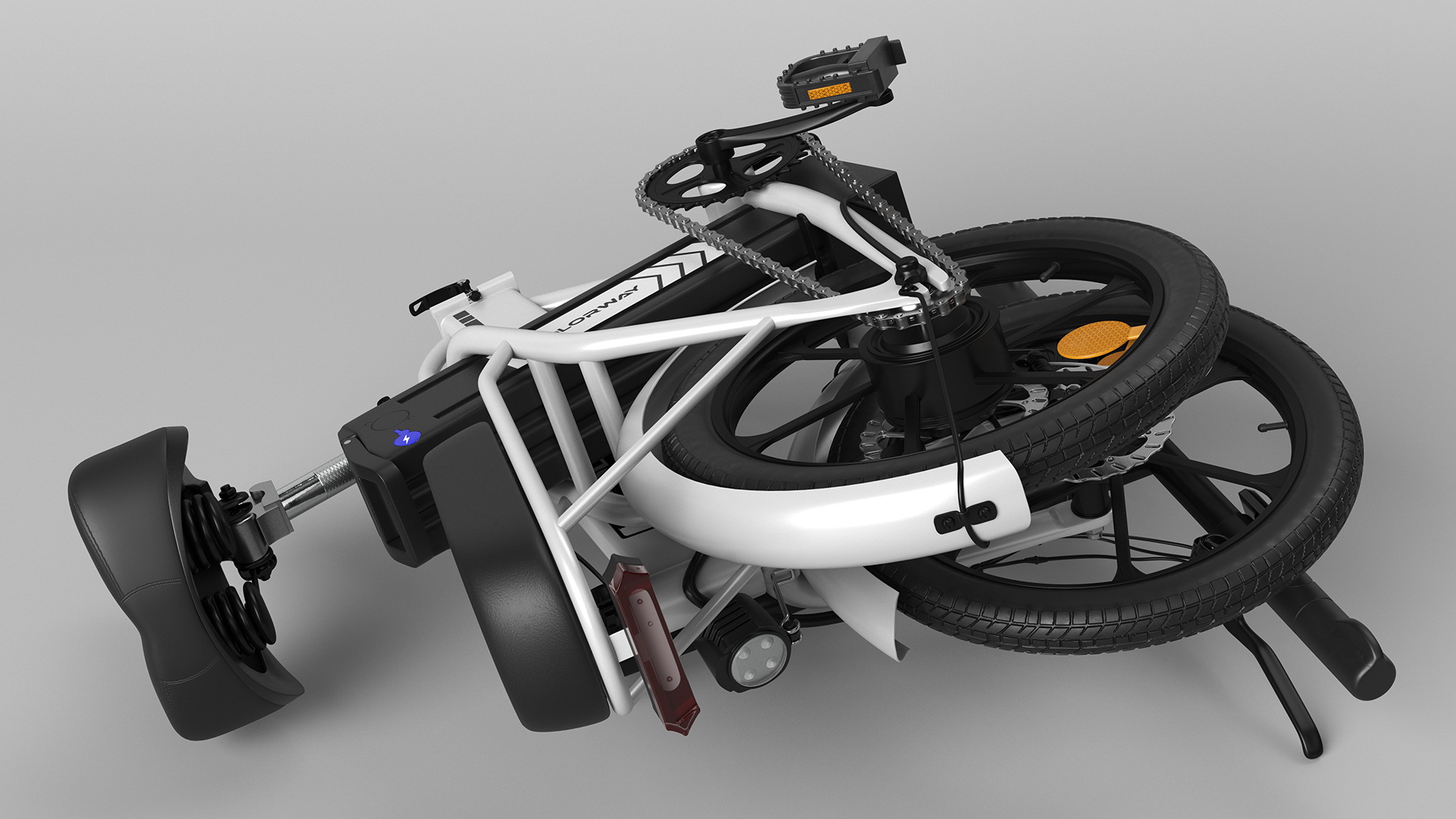 3D model Electric Bike Colorway White Folded