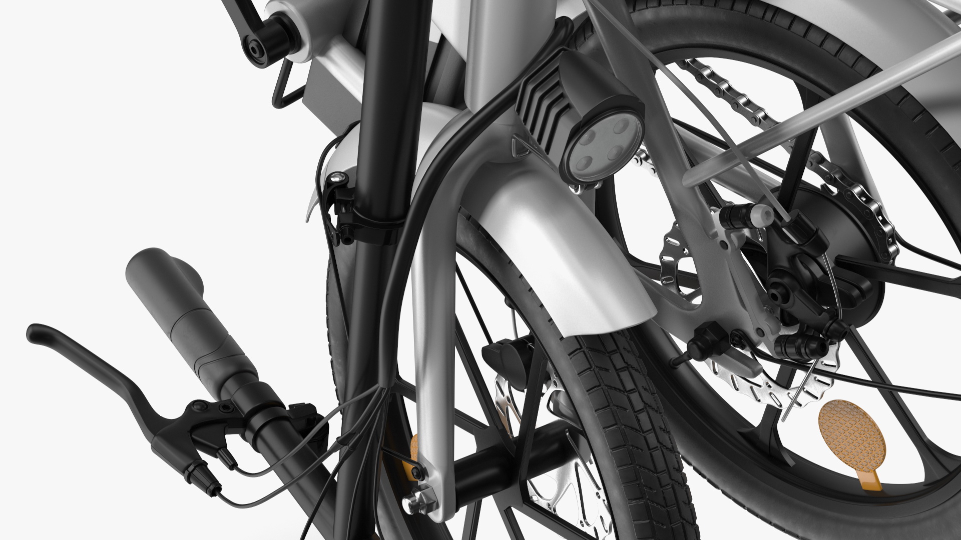 3D model Electric Bike Colorway White Folded